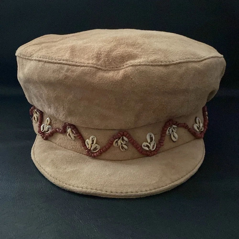 Vintage Corinne Brodbeck Tan Suede Hat - Picture 7 of 7